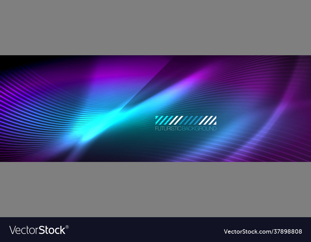 Neon dynamic beams abstract wallpaper Royalty Free Vector