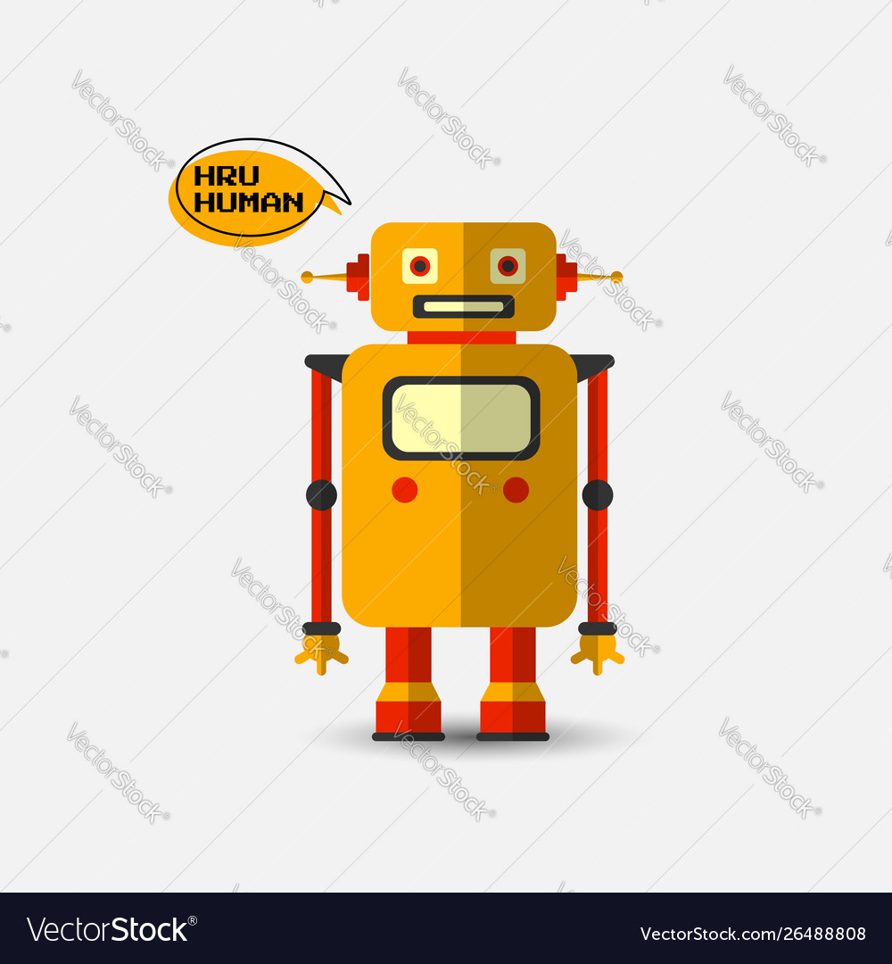 Retro Robot Icon - Chatbot Style