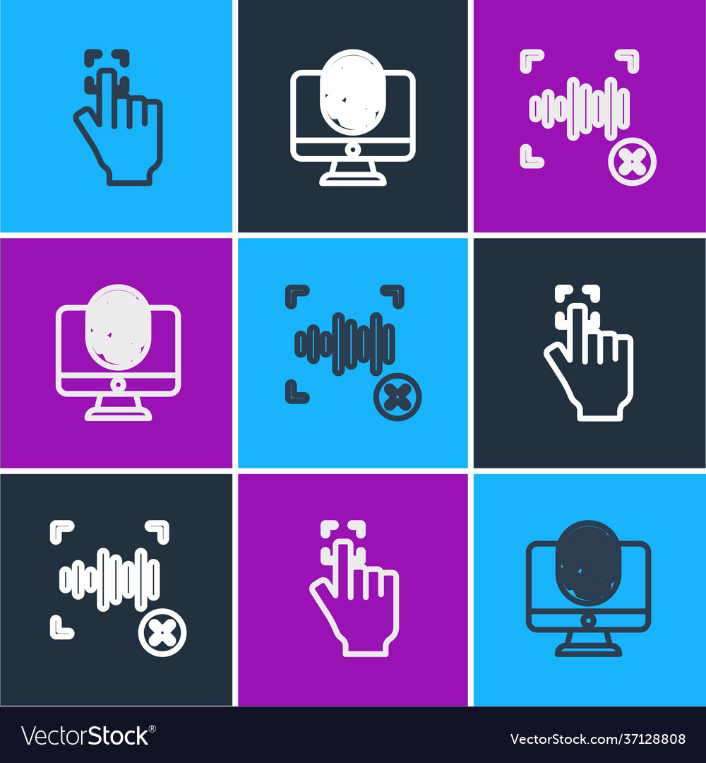 Set line fingerprint rejection voice recognition