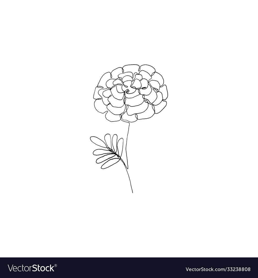 Simple continuous line art design vector image Simple continuous line art design