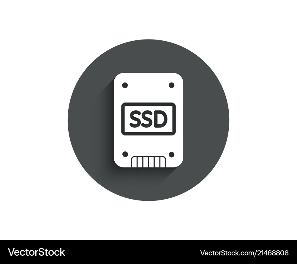 SSD Icon - Solid State Drive Royalty Free Vector Image