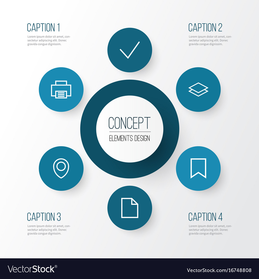 User outline icons set collection of layer