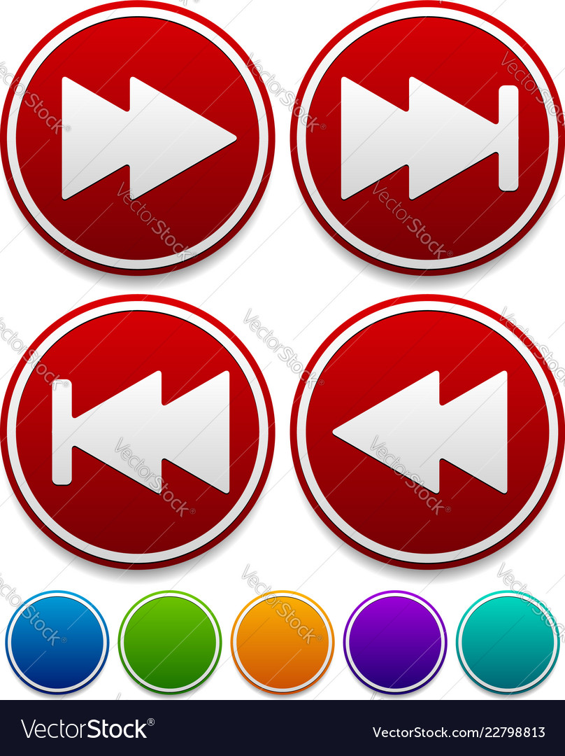 Arrow buttons - fastforward rewind vector image Arrow buttons - fastforward rewind