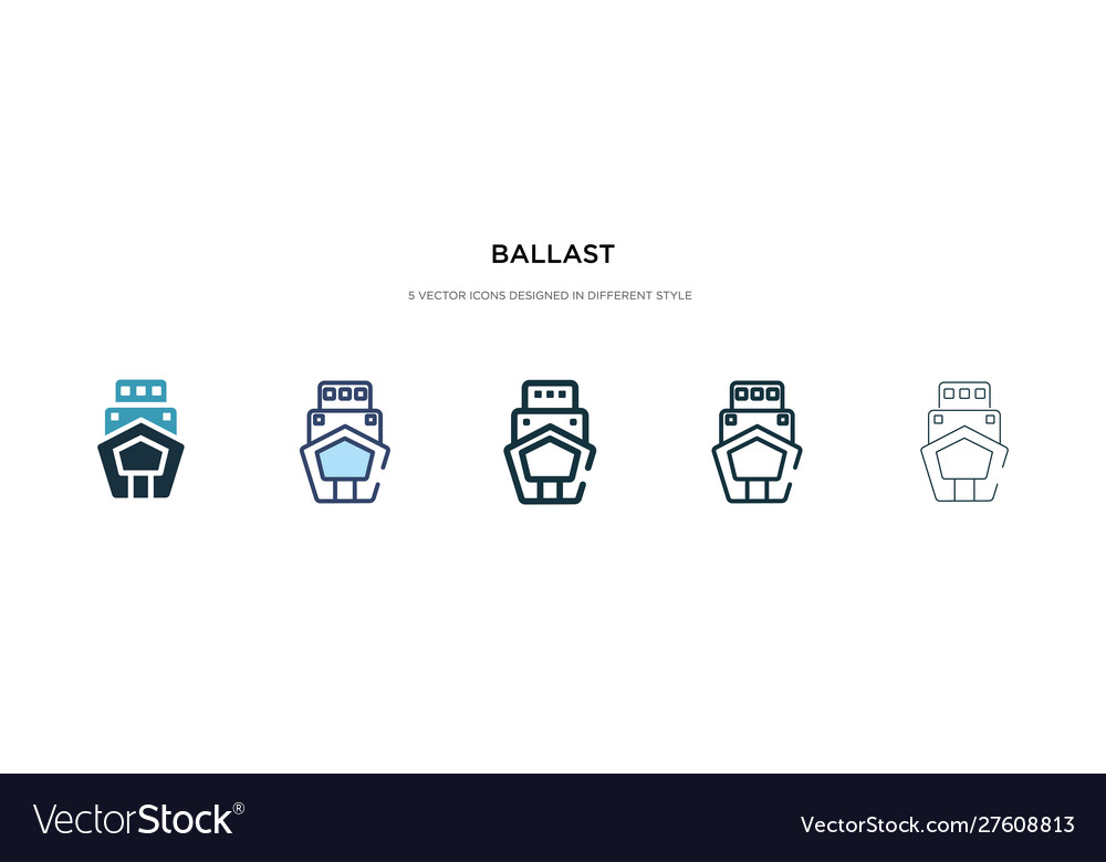 Ballast icon in different style two colored