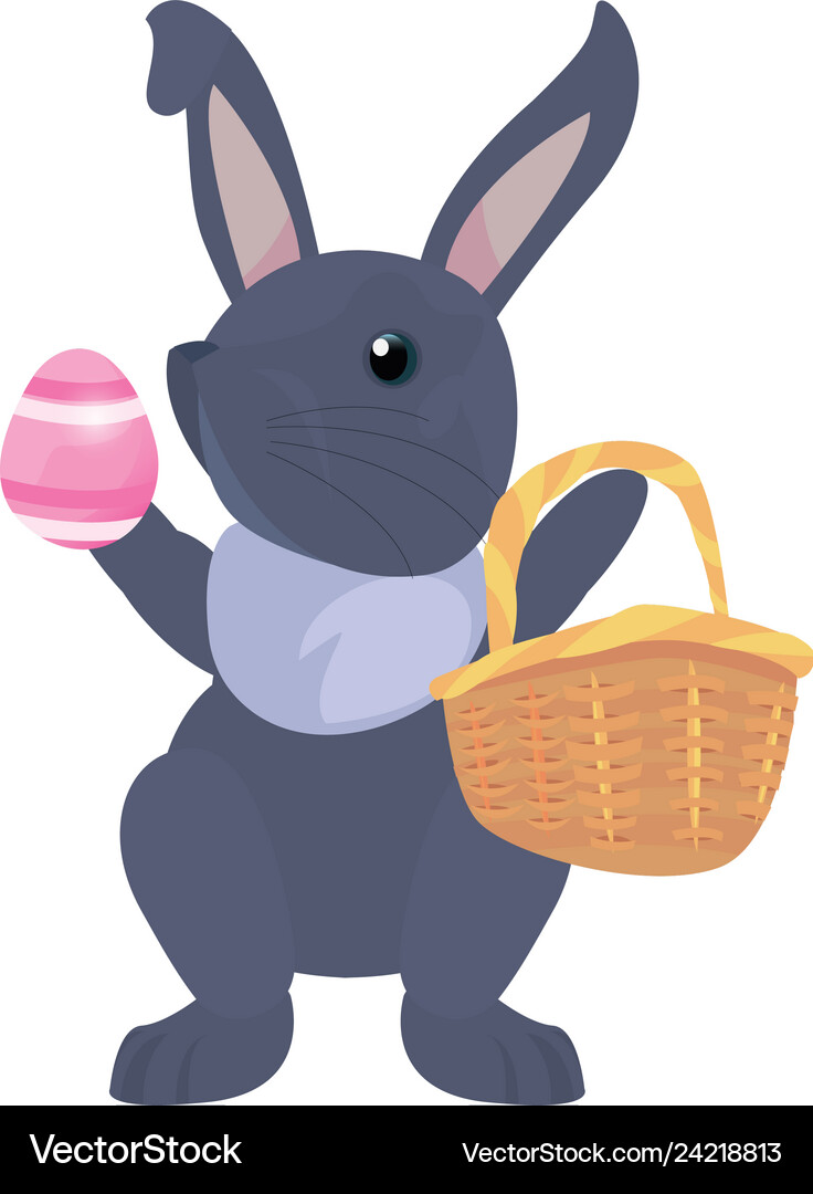 Bunny egg easter Royalty Free Vector Image - VectorStock