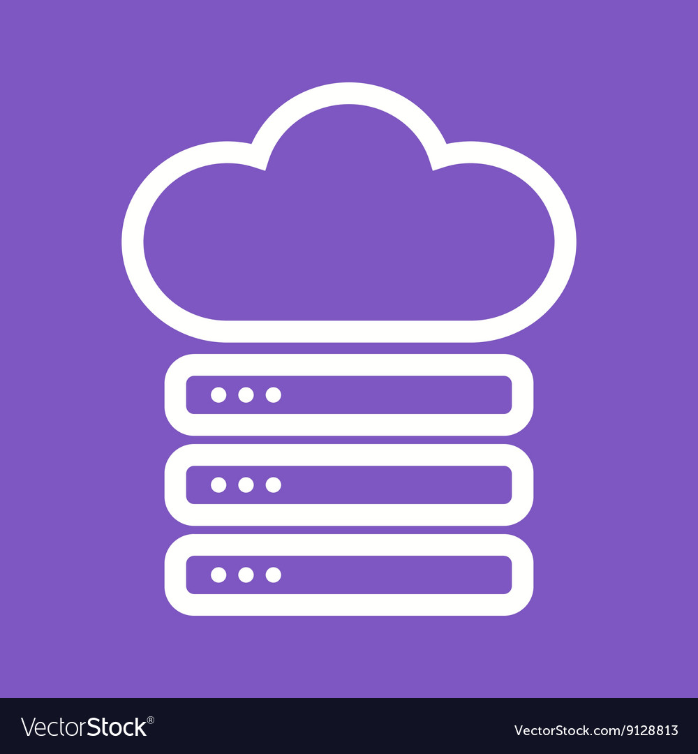 Cloud and server data Royalty Free Vector Image