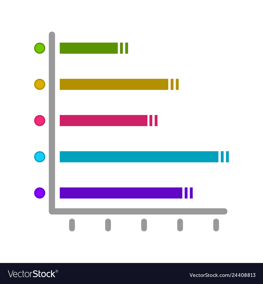 Isolated business data graph Royalty Free Vector Image