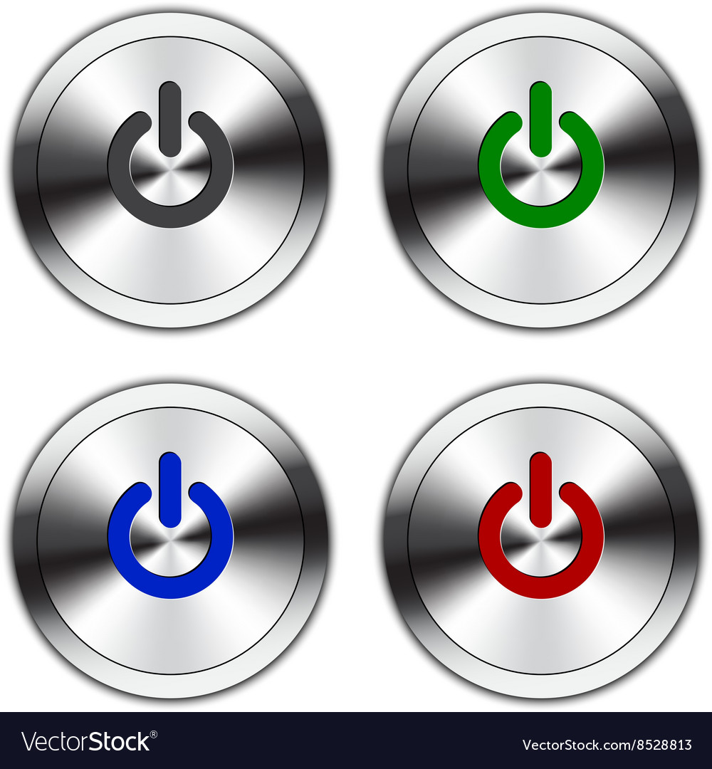 Metallic Power Button