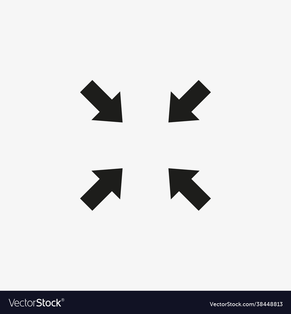 Minimize display screen icon compress symbol