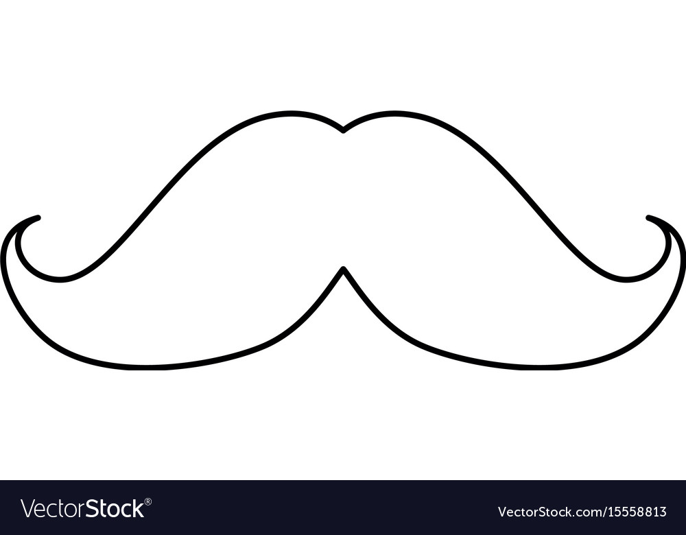 Mustache gentleman isolated