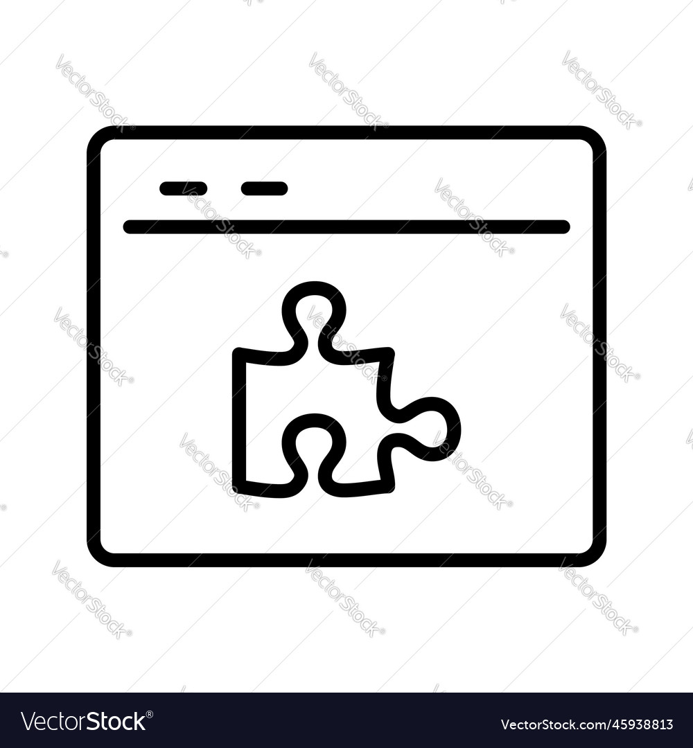 Outline seo website puzzle icon