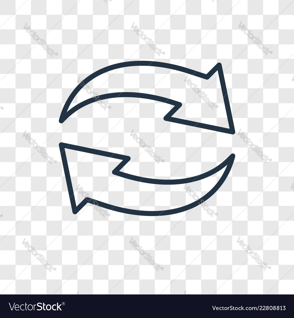 Repeat concept linear icon isolated vector image Repeat concept linear icon isolated