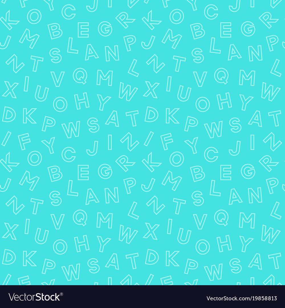 Seamless pattern with alphabet