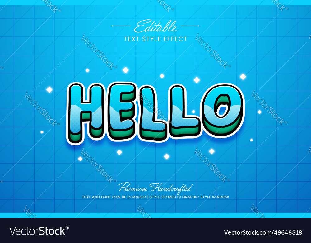 3D Hello Title Text Effect