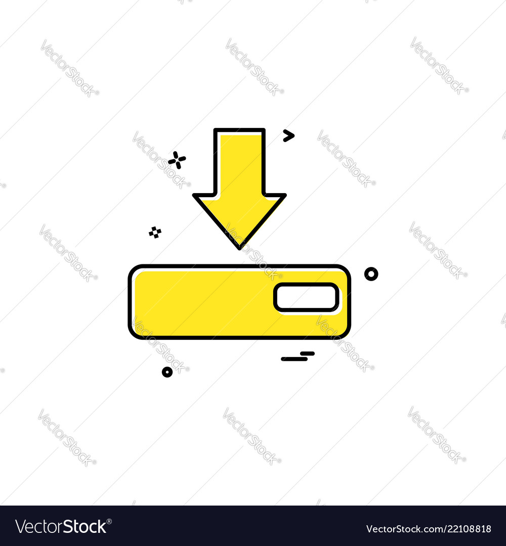 Arrow down device icon Vector Image Arrow down device icon