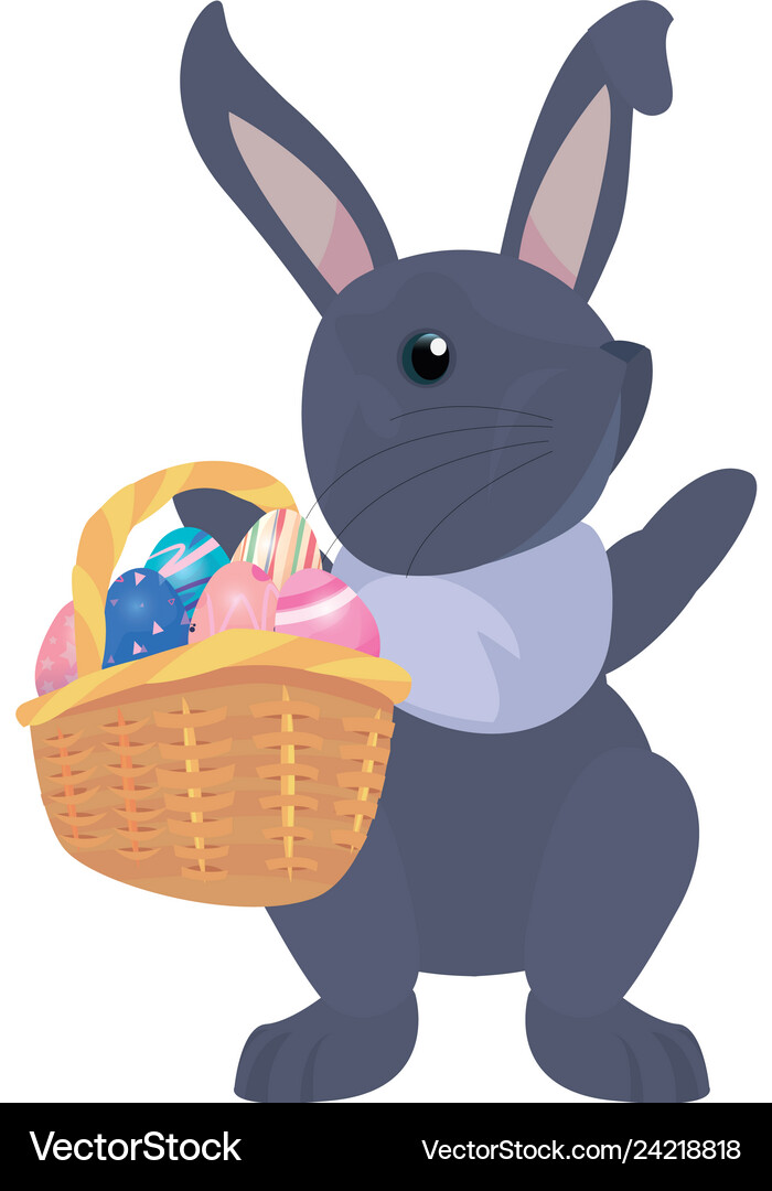 Bunny egg easter Royalty Free Vector Image - VectorStock