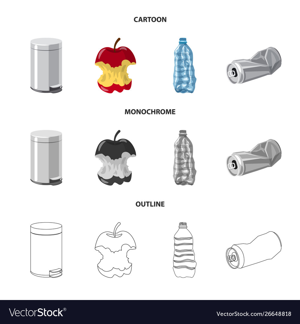Design refuse and junk symbol set