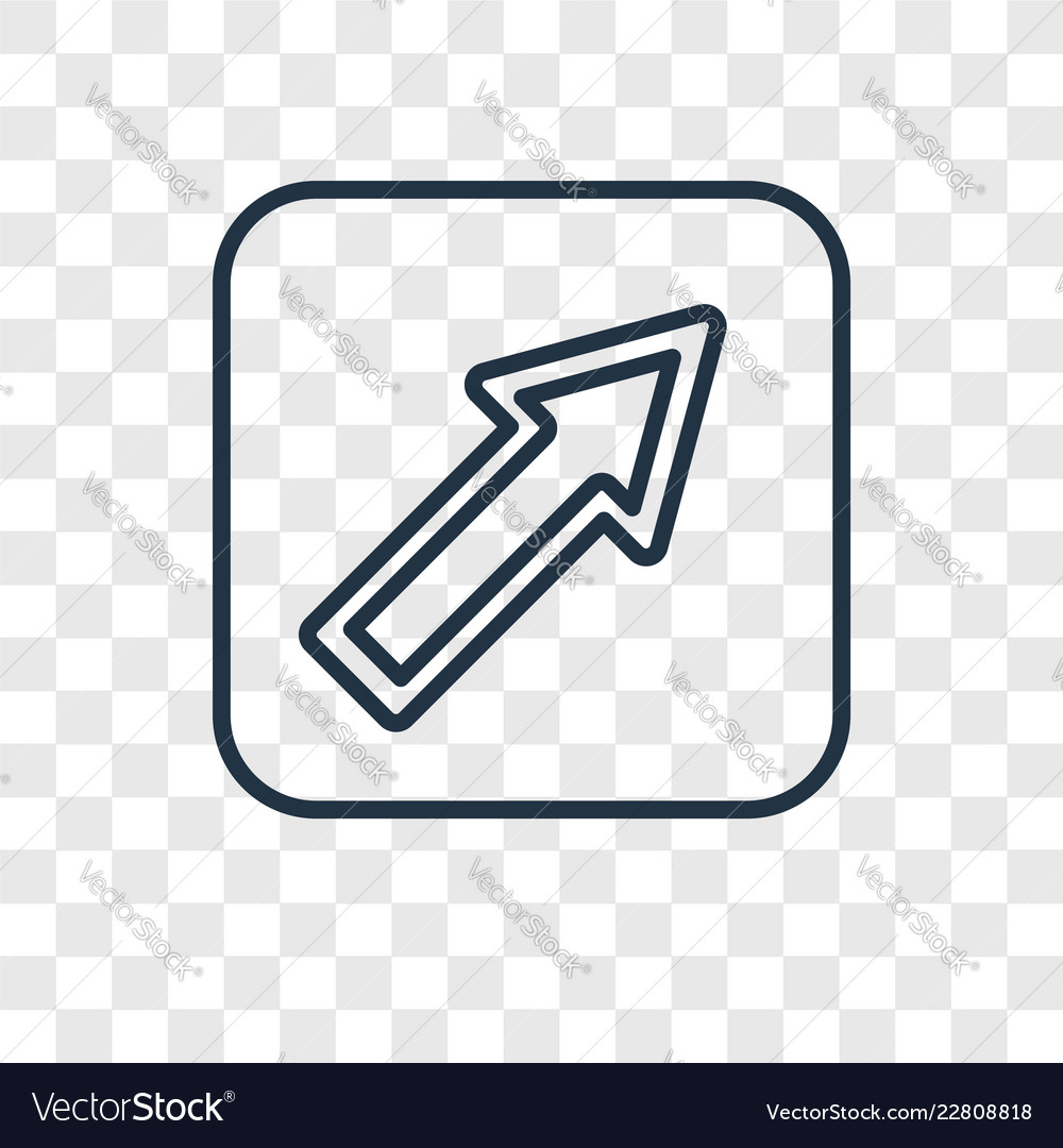 Diagonal concept linear icon isolated vector image Diagonal concept linear icon isolated