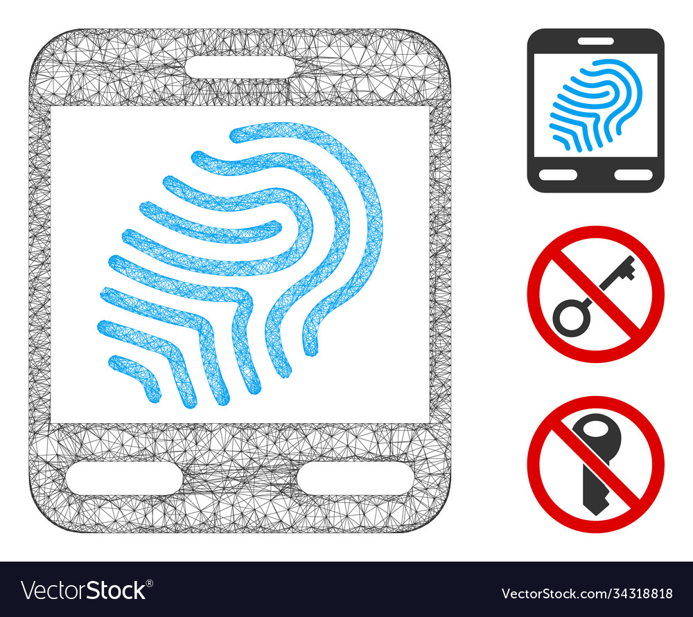 Fingerprint scanner polygonal web mesh