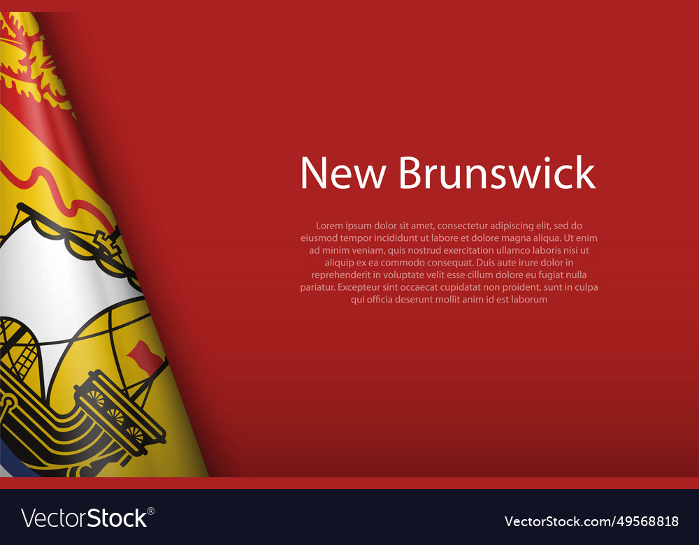 Flag new brunswick state of canada isolated