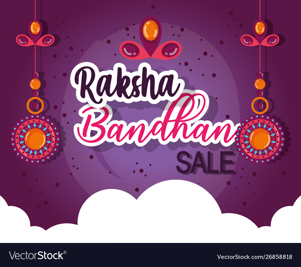 Happy raksha bandhan poster design Royalty Free Vector Image