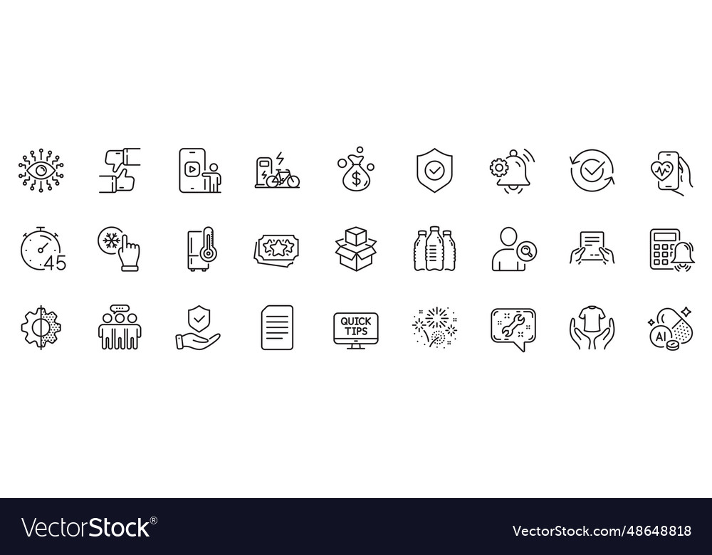 Icons Pack als Versicherungshandschutzschild vector image Icons Pack als Versicherungshandschutzschild