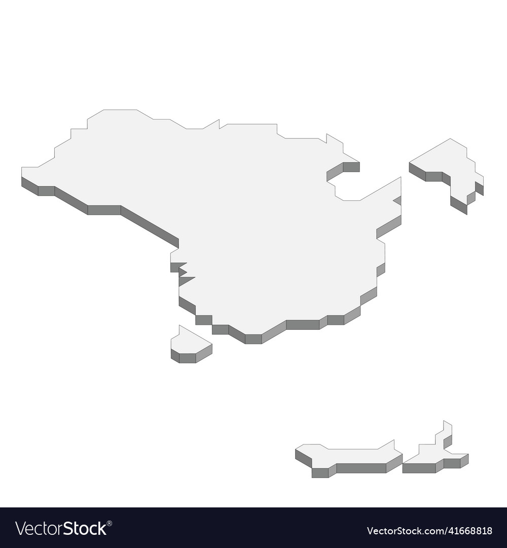 Isometric political map of australia