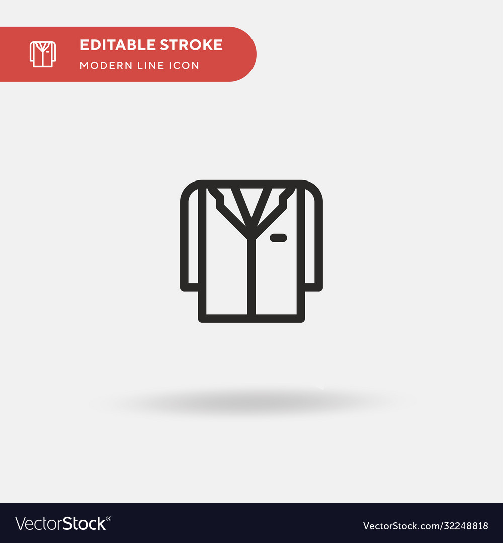 Lab coat simple icon symbol