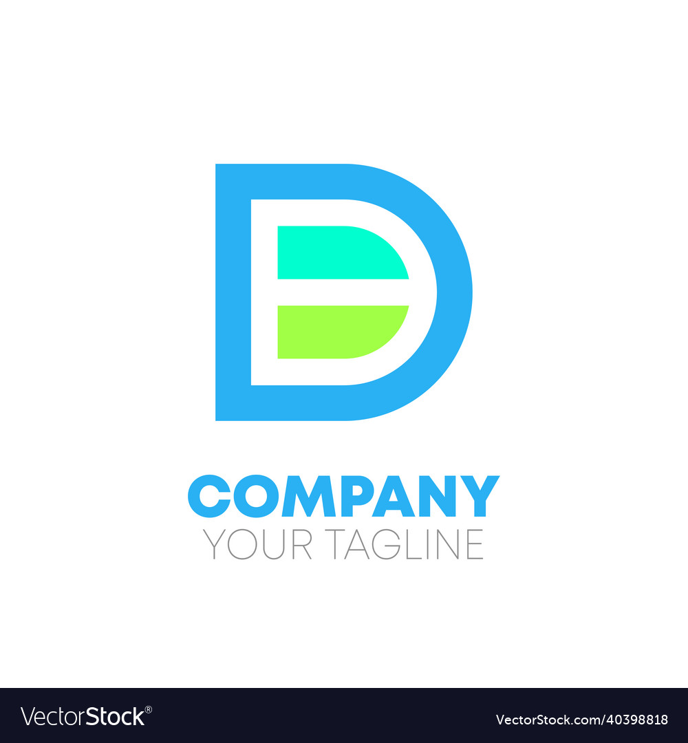 Letter d logo design Royalty Free Vector Image