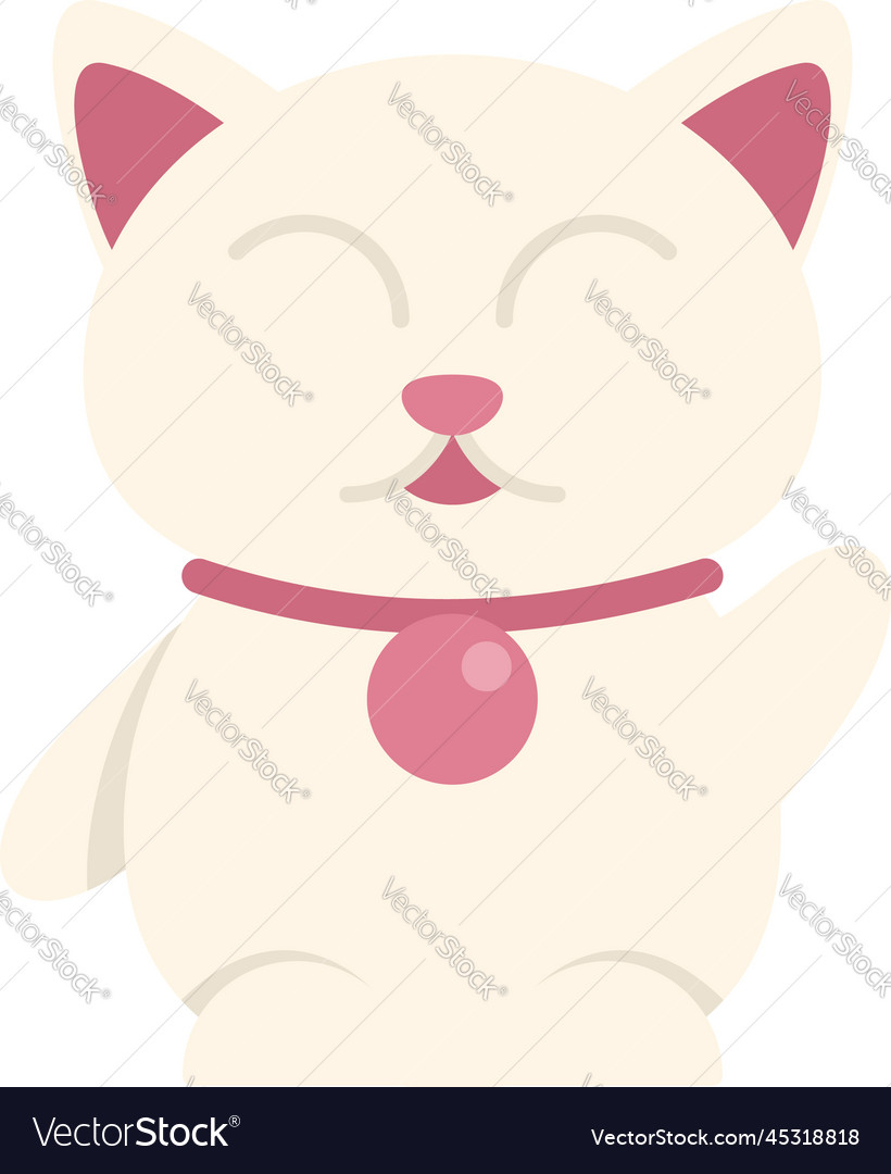 Kawaii cat flat Icon vector. Cute cat-flat illustration. Cute, icon cat cute  