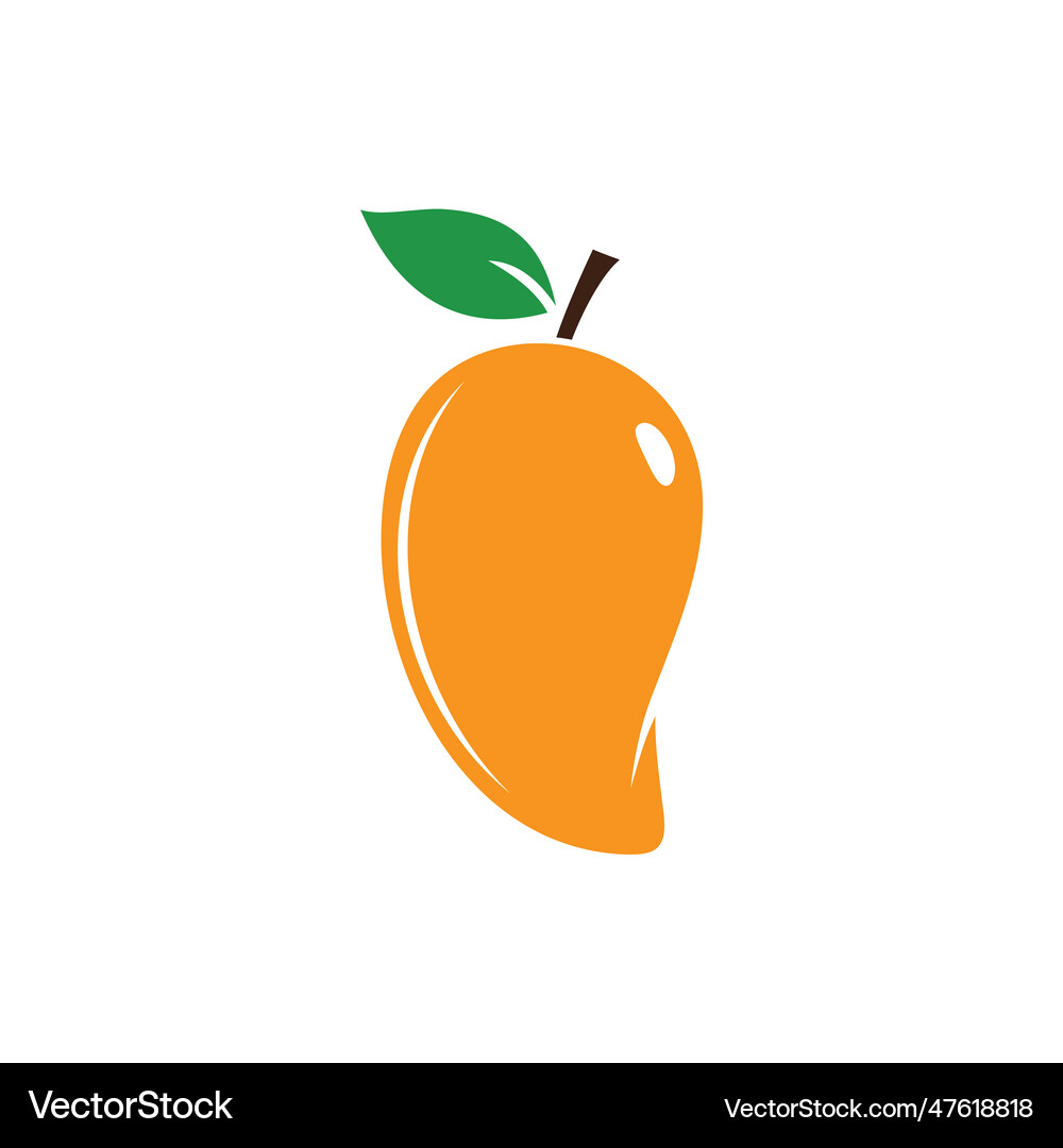 Mango flat style logo Royalty Free Vector Image