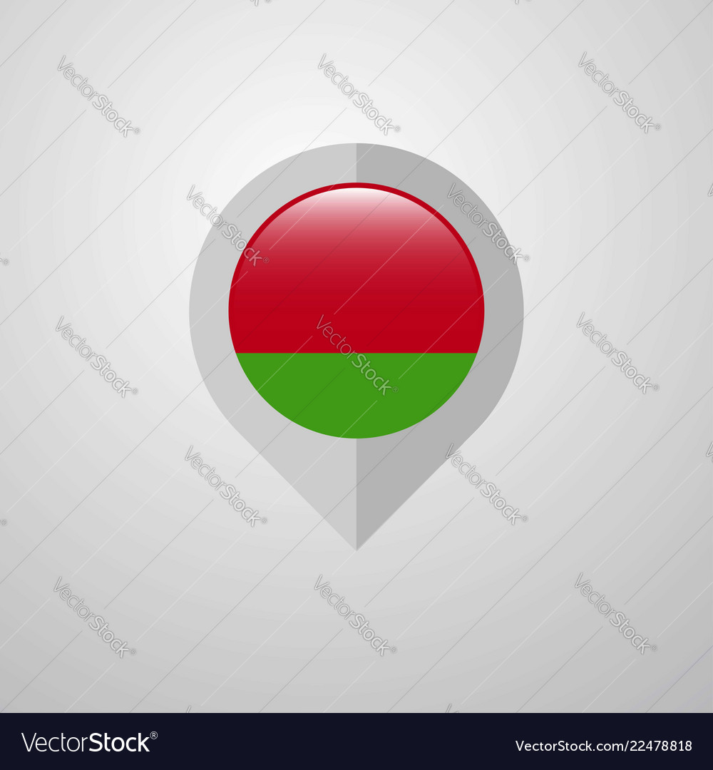 Karten-Navigationszeiger mit belarus flag design