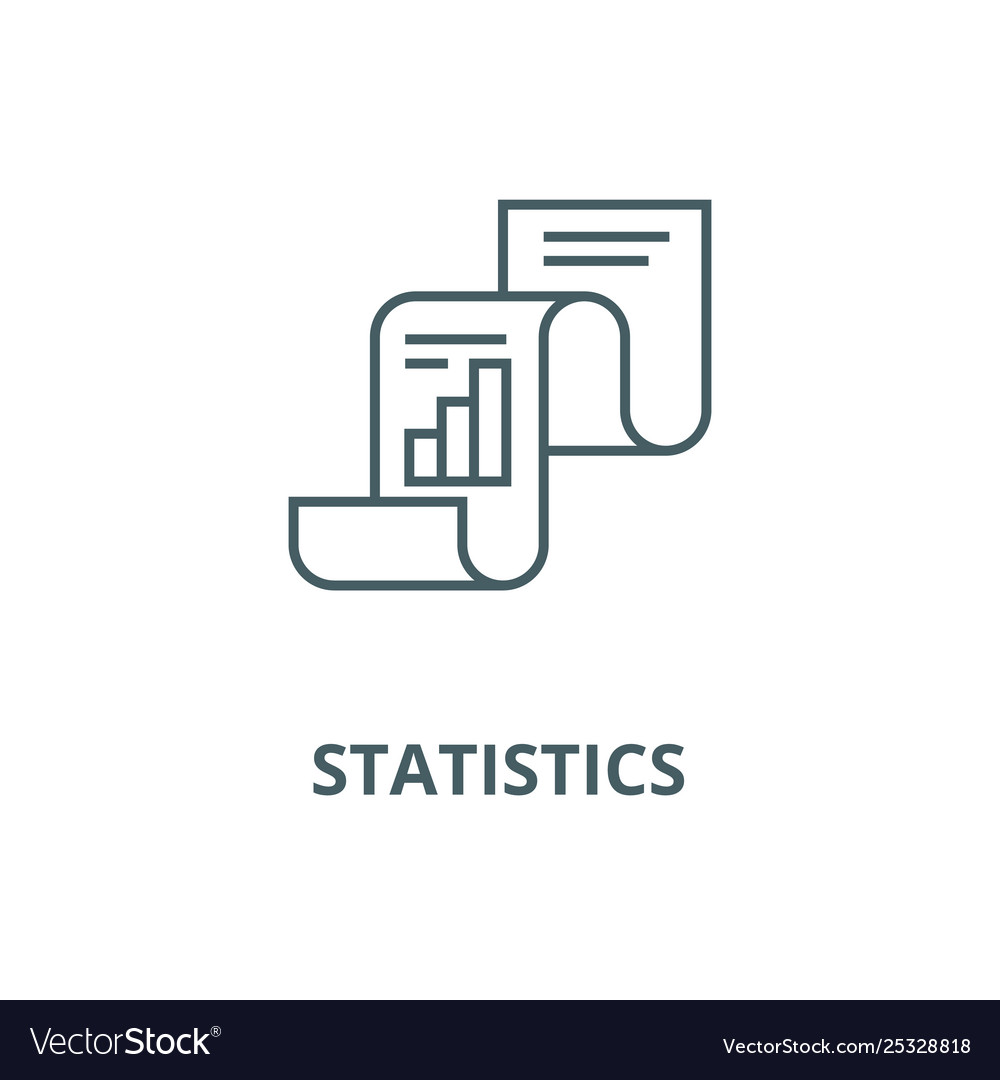 Statistical reportstatistics line icon vector image Statistical reportstatistics line icon