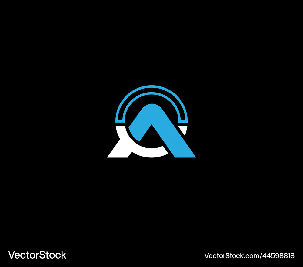 Typography oa and ao letter logo design Royalty Free Vector