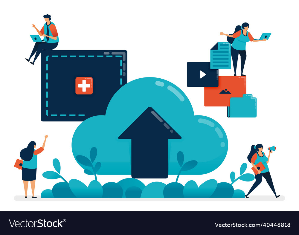 Upload file and document to folders in cloud