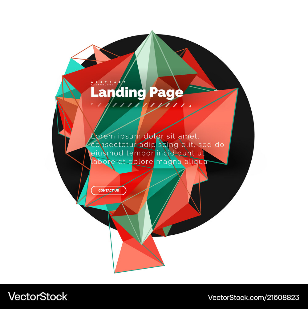 3d triangle abstract background polygonal Vector Image