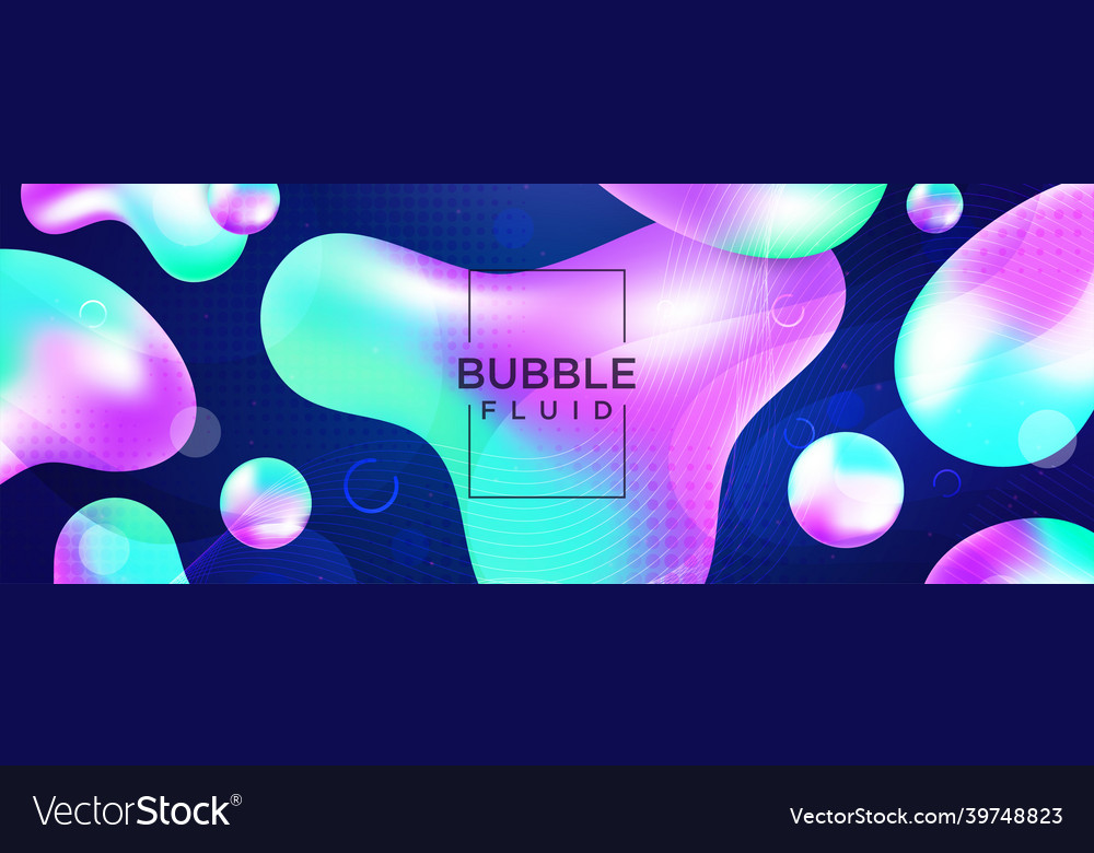 Abstract colorful bubble with fluid dynamic