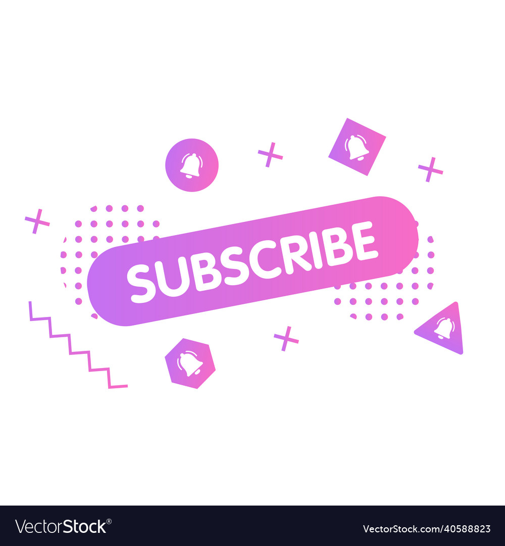 Abstract subscribe bell button red