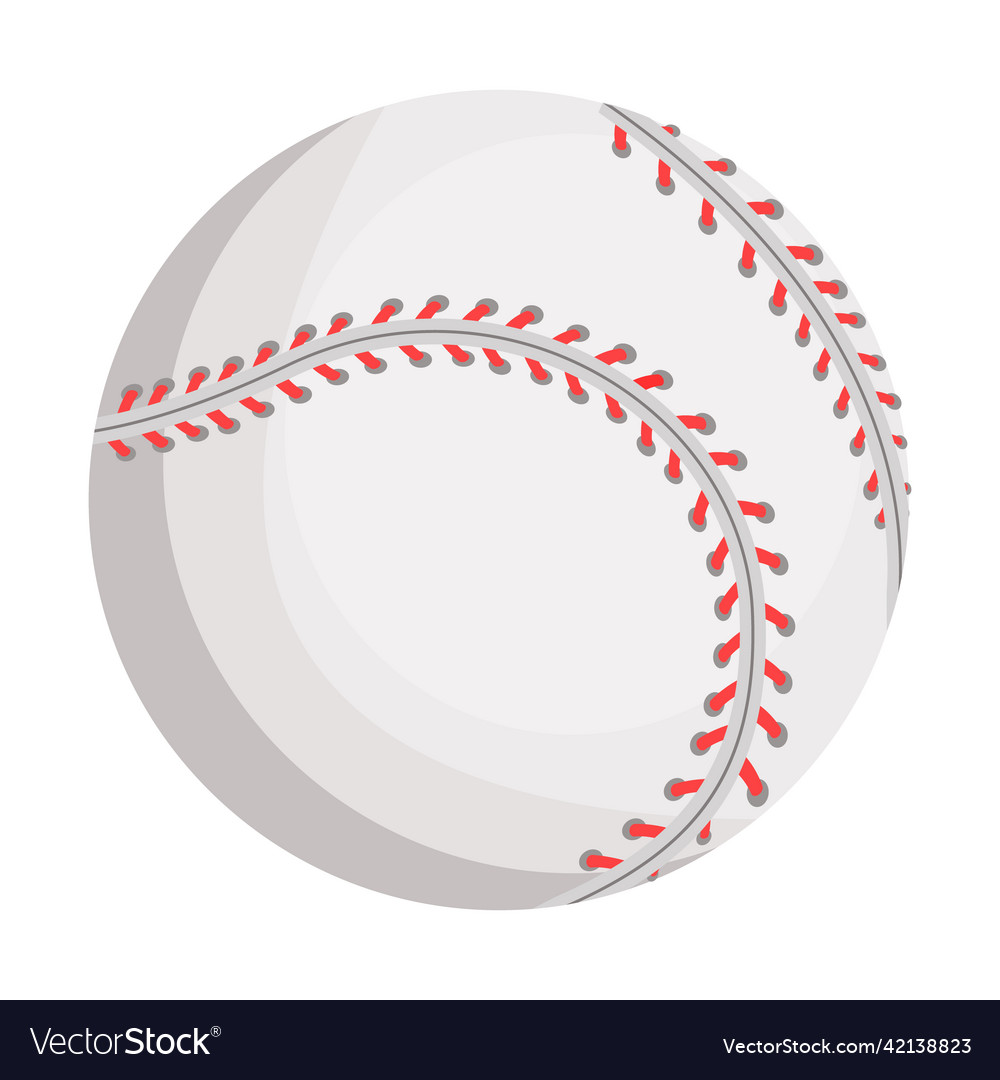 Baseball semi flat color object Vector Image Baseball semi flat color object