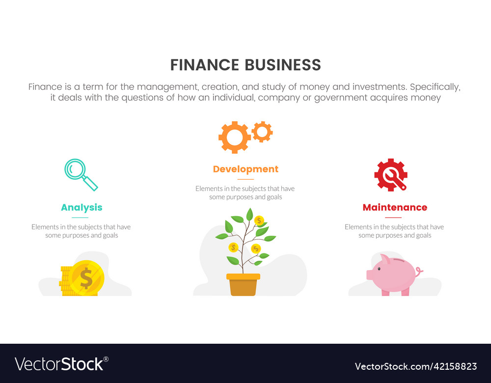 Business finance infographic concept with gold Vector Image