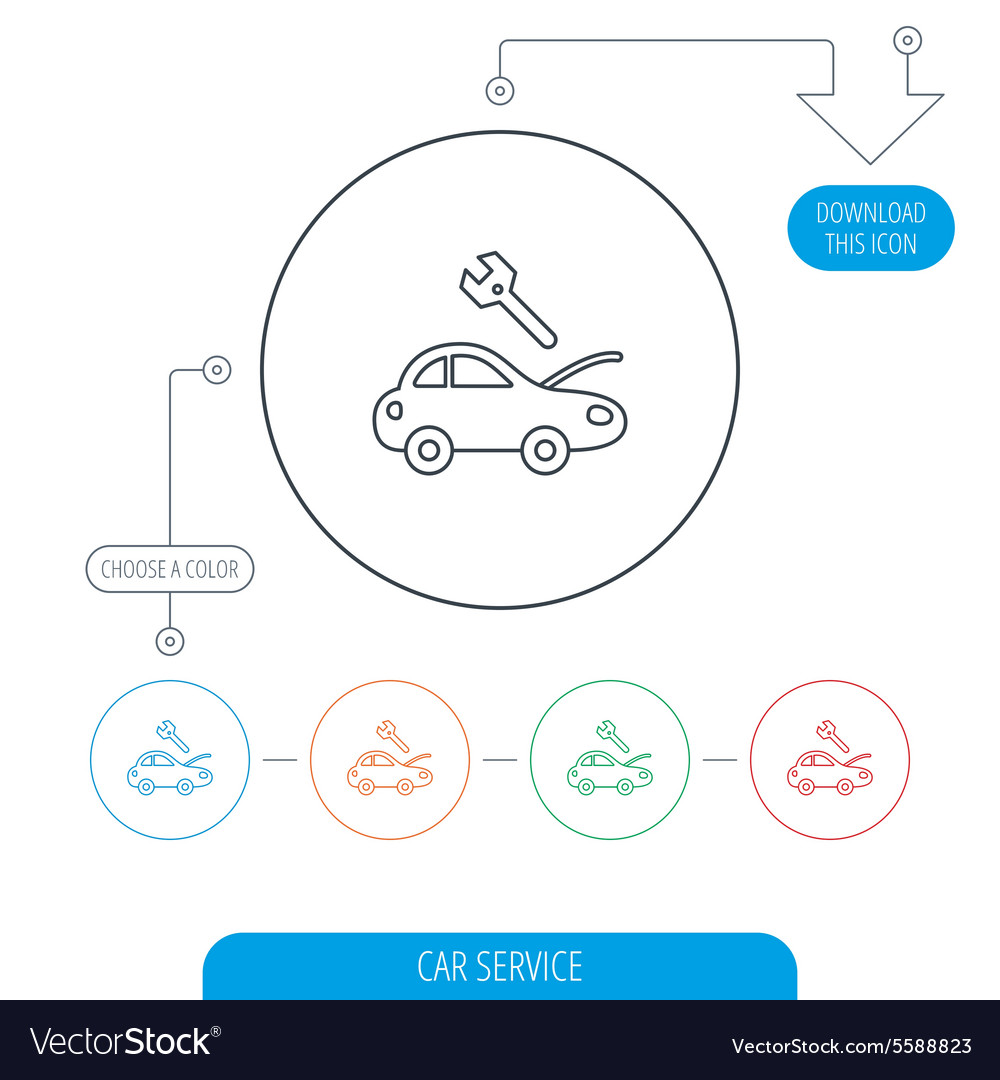 Auto Service Icon Transport Reparatur-Zeichen