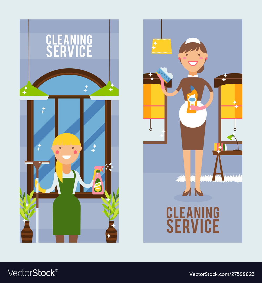 Cleaning service vertical banner