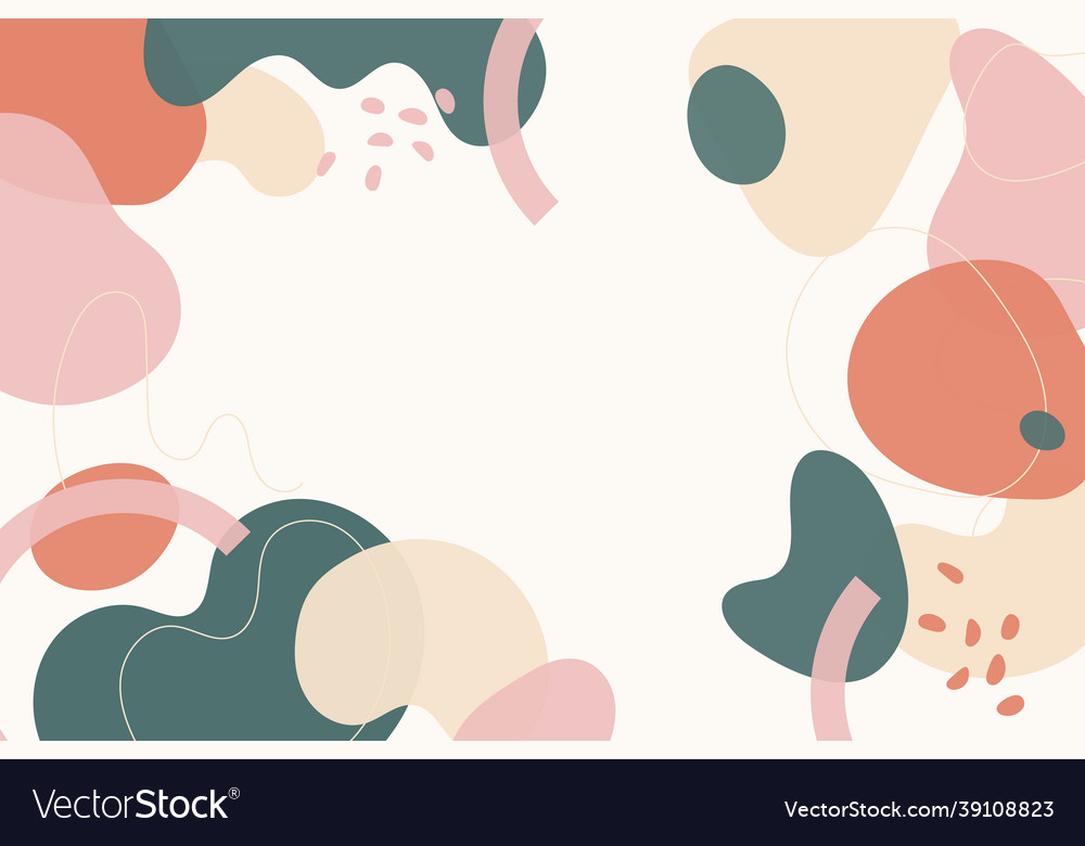 Hand drawn abstract shapes background