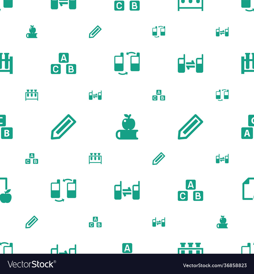 Learn icons pattern seamless white background