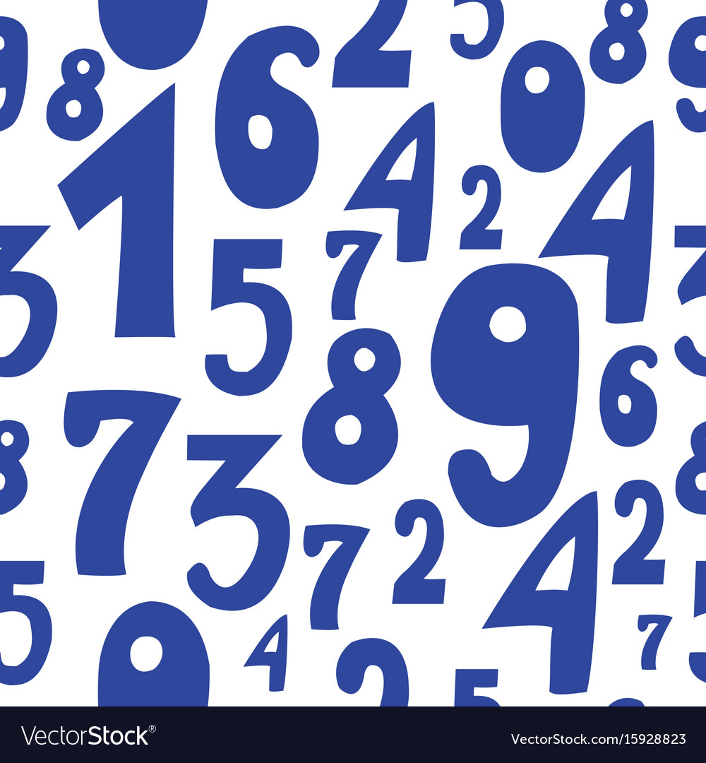 Seamless pattern with numbers