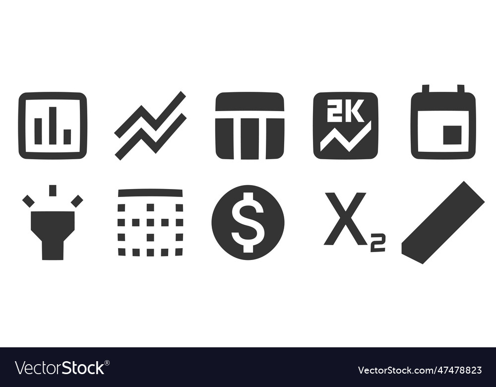 Set of 10 icons text editor a modern