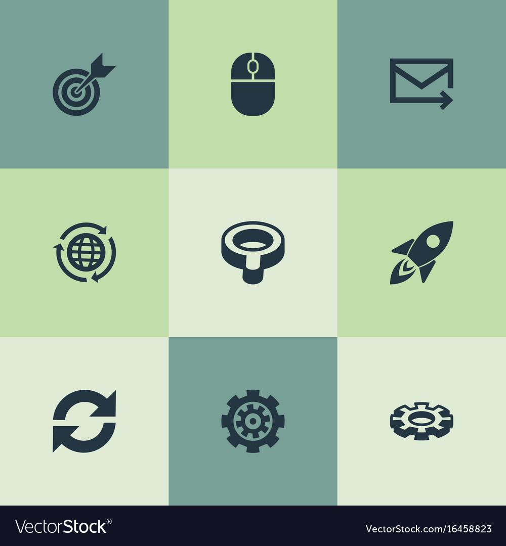 Set of simple search icons