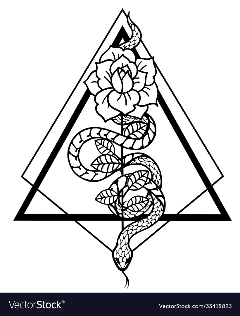 Arm Flower Triangle Tattoo by Bang Bang