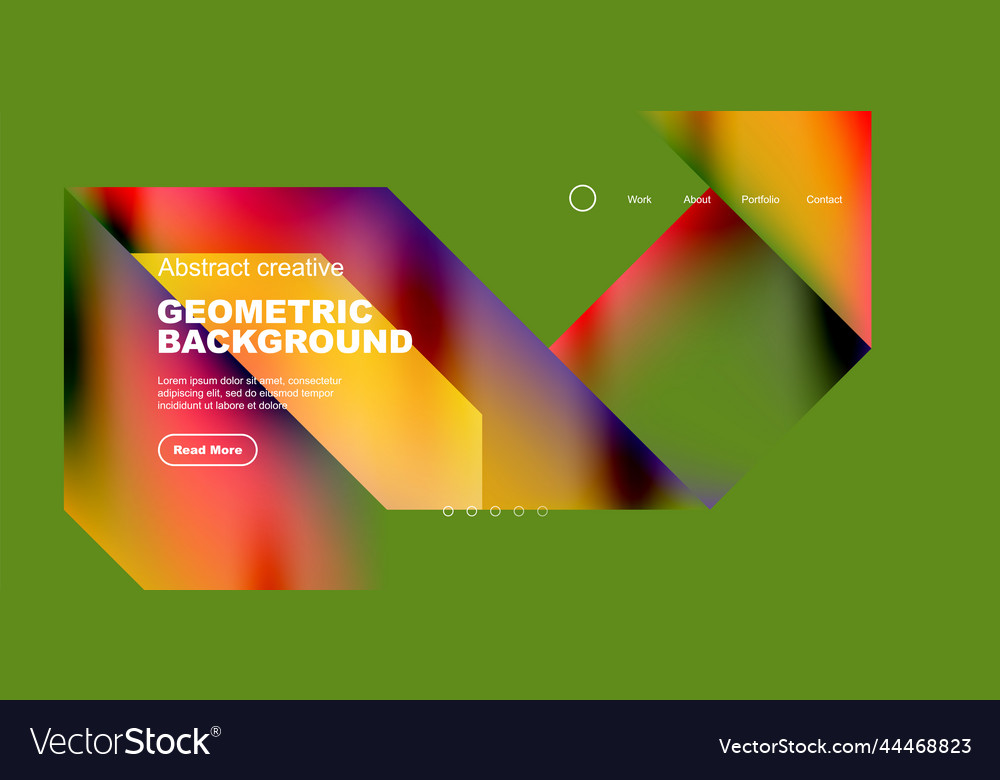 Triangles with fluid gradients abstract landing