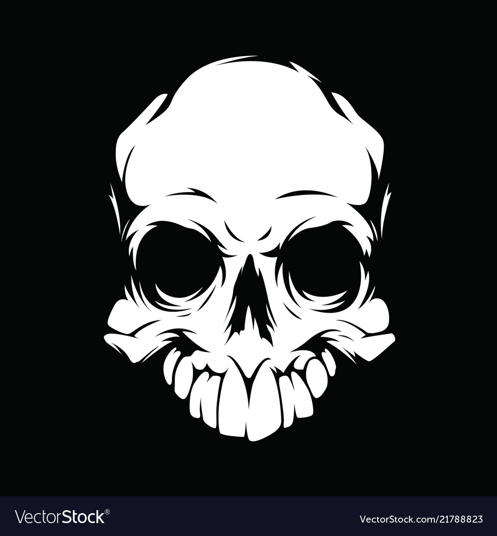 Top 41+ imagen white skull black background Thpthoanghoatham.edu.vn
